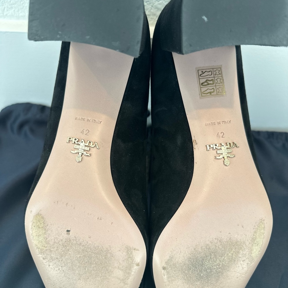 Prada Women's Black Suede Loafers size 42 - Picture 5 of 8